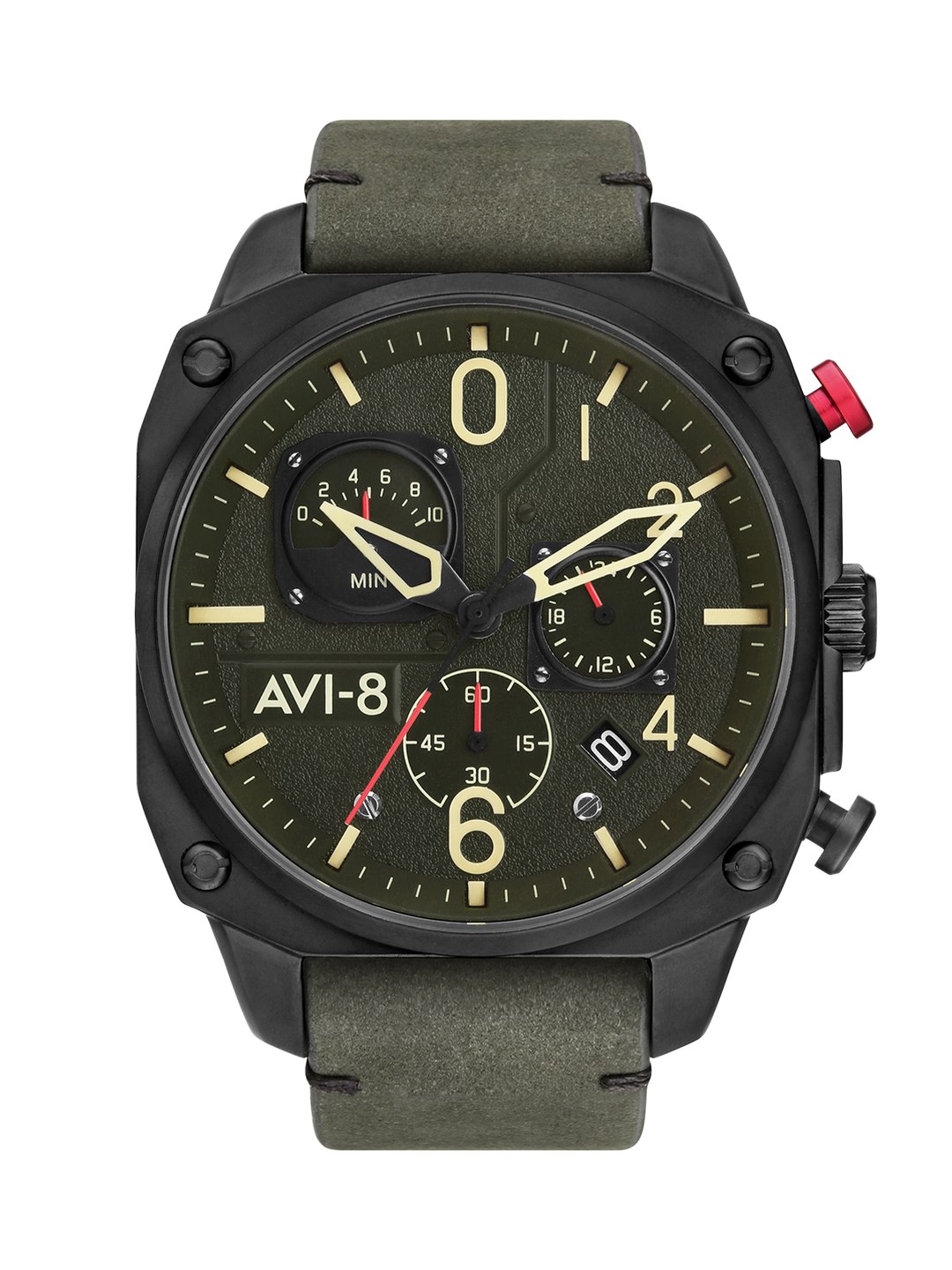 Hawker Hunter Retrograde Chronograph Green Dial / Leather | Green Dial