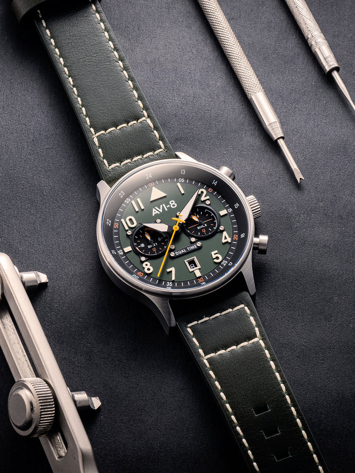 Hawker Hurricane Carey Dual Time Merville | Green Dial