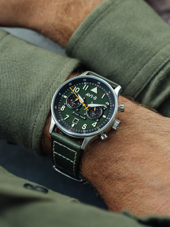 Hawker Hurricane Carey Dual Time Merville | Green Dial