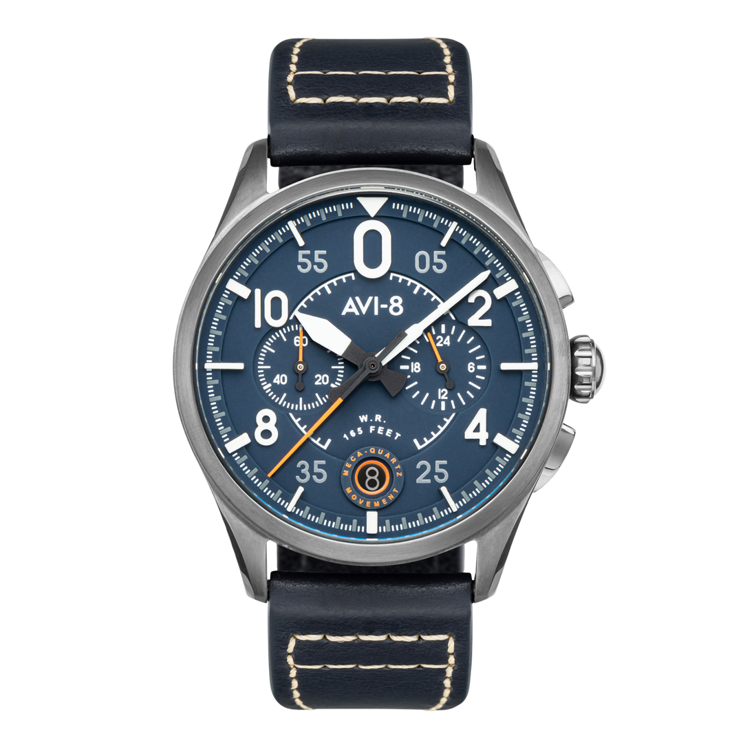 Spitfire Chronograph Blue / Leather | Blue Dial
