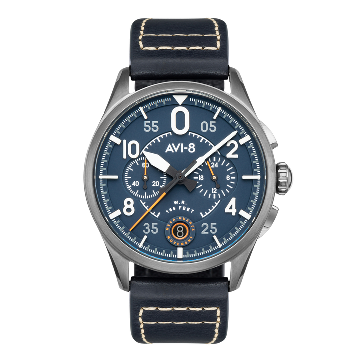 Spitfire Chronograph Blue / Leather | Blue Dial