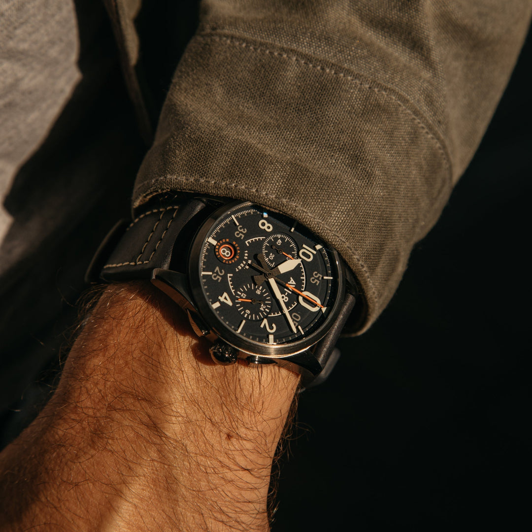 Spitfire Chronograph Blue / Leather | Blue Dial