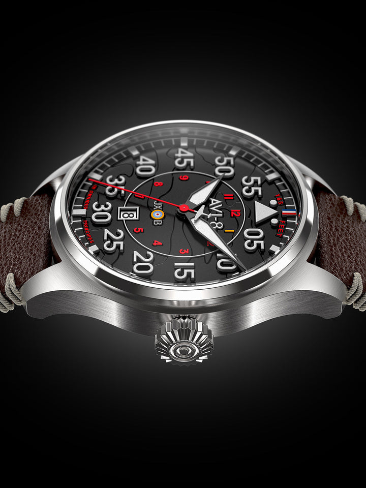 Hawker Hurricane Clowes Automatic Black / Leather | Black Dial