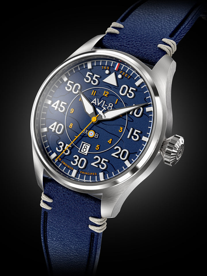 Hawker Hurricane Clowes Automatic Blue / Leather | Blue Dial