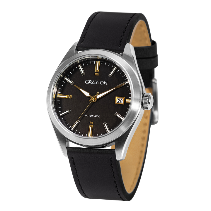 Elegant Sport Black / Leather Black Dial