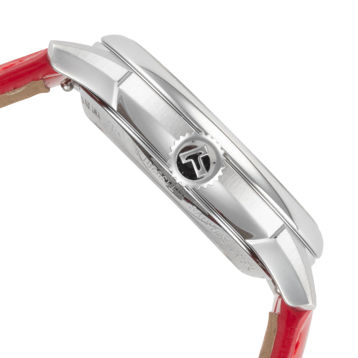 CHEMIN DES TOURELLES 34mm / Silver / Red | Silver Dial