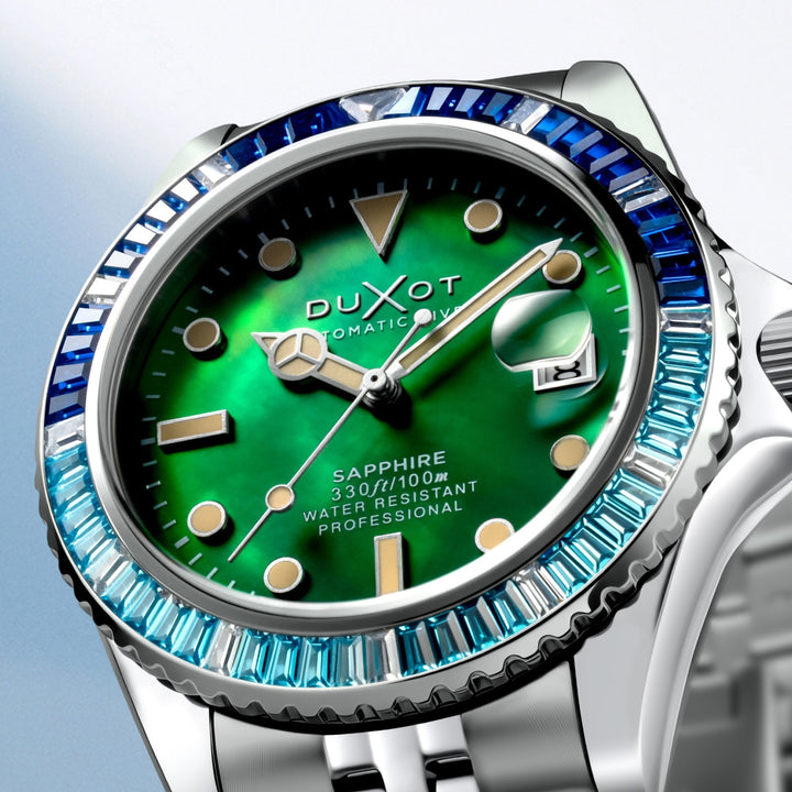 Atlantica 40 Rainbow Automatic Green / Stainless Steel | Green Dial