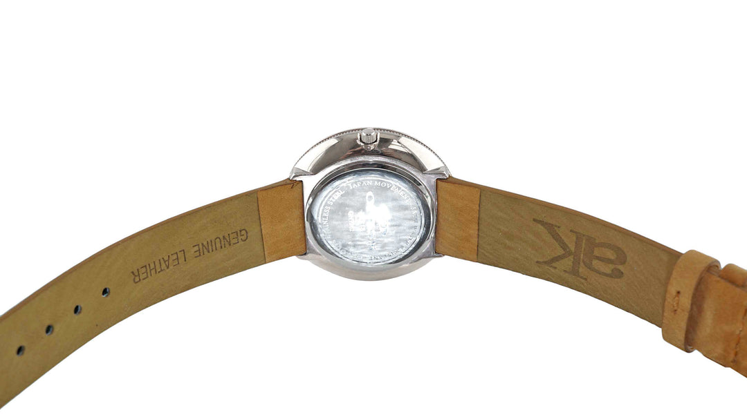 TOULON WHITE-SILVER / BROWN | Silver tone Dial
