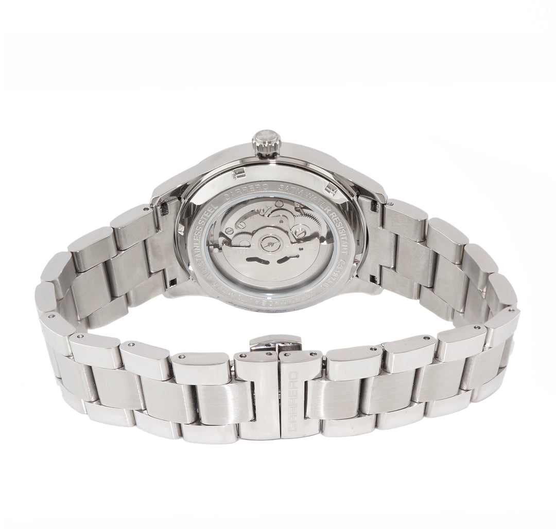 AEQUILUX SILVER TONE/WHITE | Blue Dial