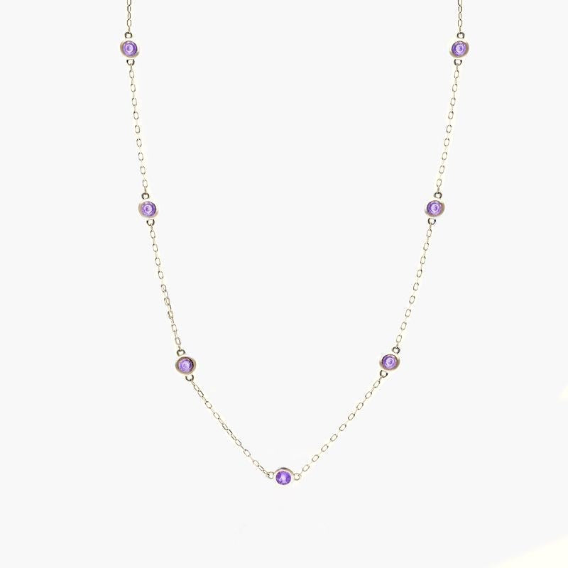 Amethyst Station Necklace