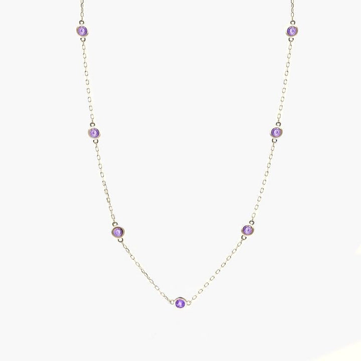 Amethyst Station Necklace