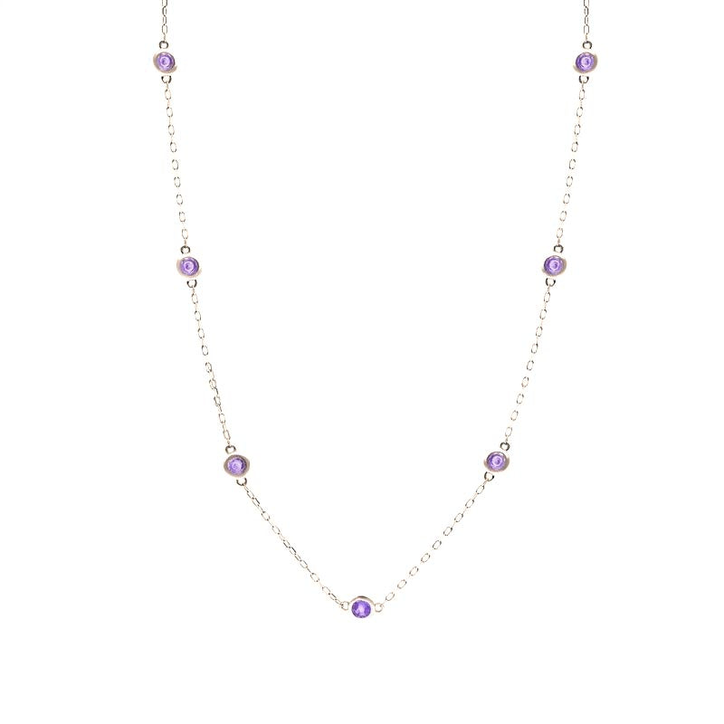 Amethyst Station Necklace