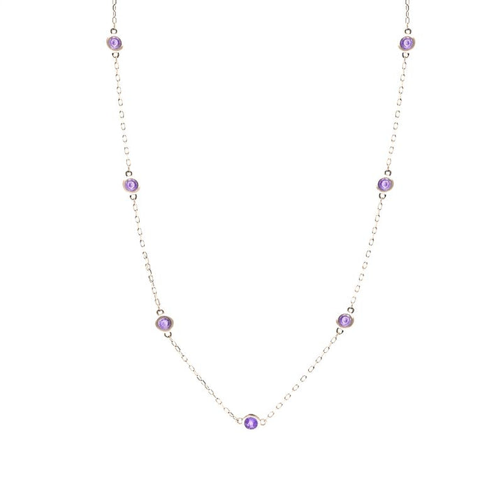 Amethyst Station Necklace