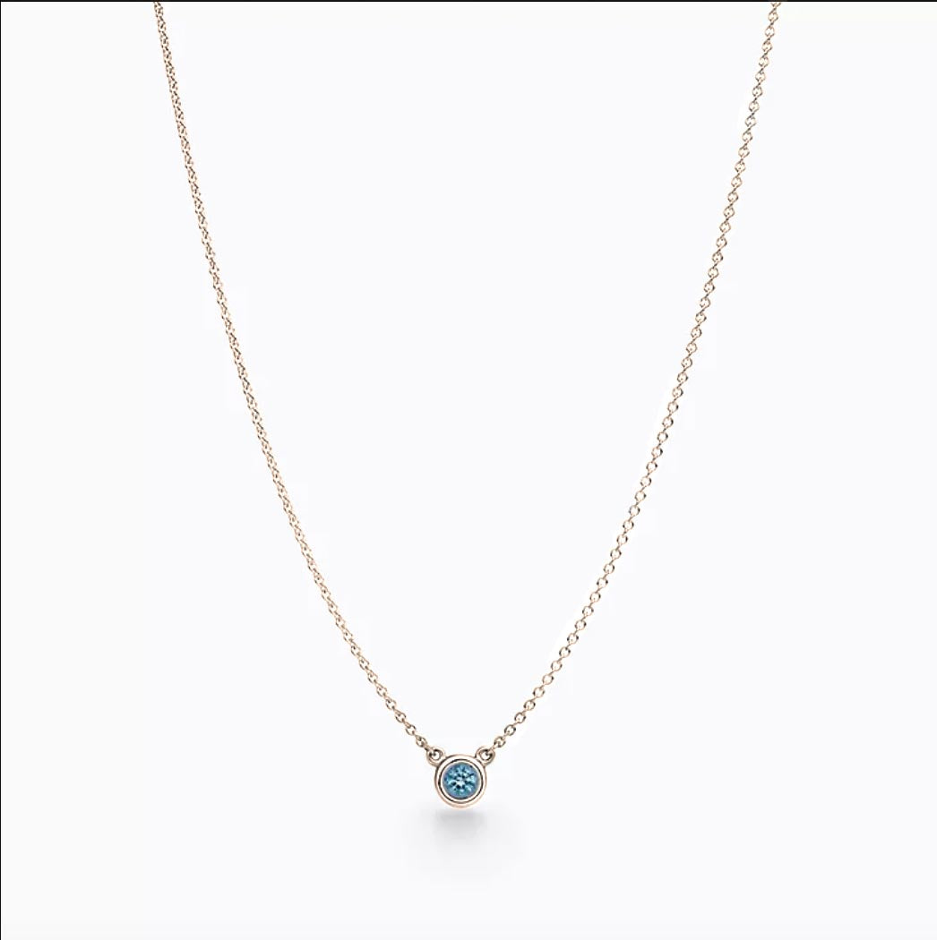 Aquamarine Bezel Necklace