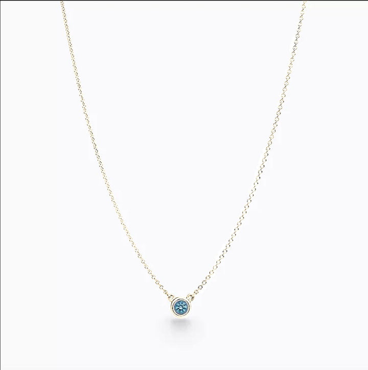 Aquamarine Bezel Necklace