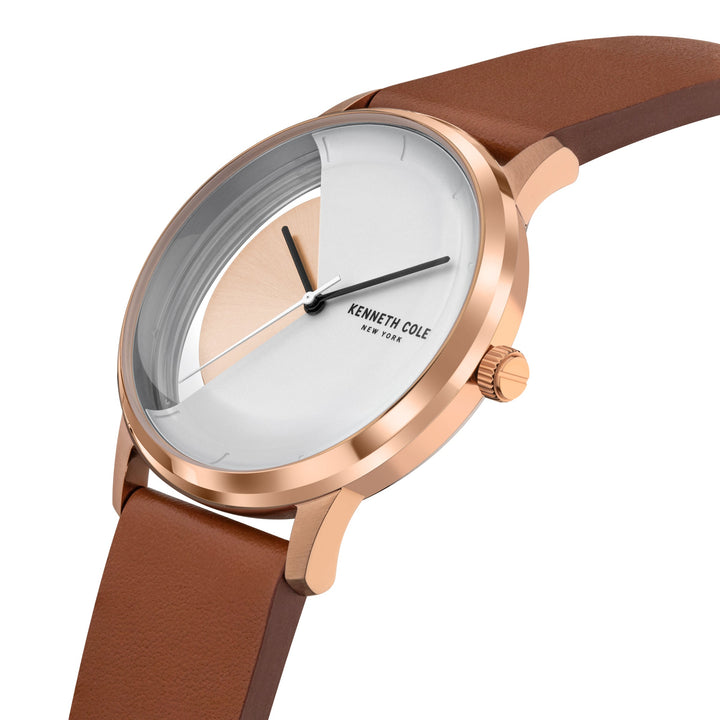 Classic 43mm / White / Brown White Dial