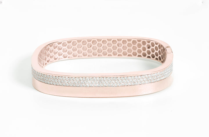 Half Diamond Distance Bangle