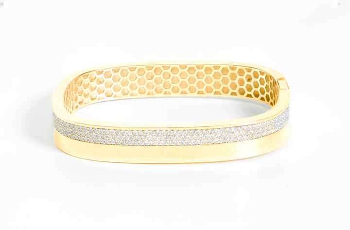 Half Diamond Distance Bangle