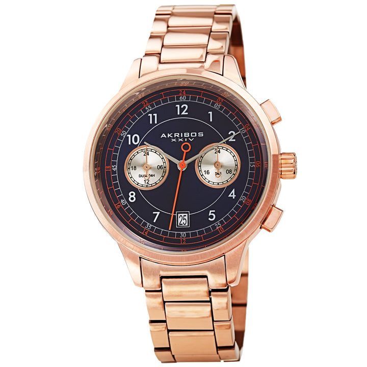 AK1071RGBU-Casual Rose Gold/Stainless Steel | Blue Dial