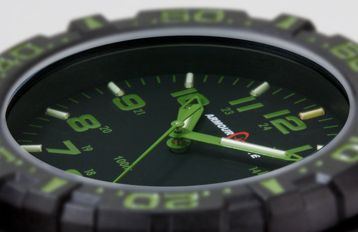 Operator OD GREEN Tritium & Shatterproof Armourglass | Black / Green Dial