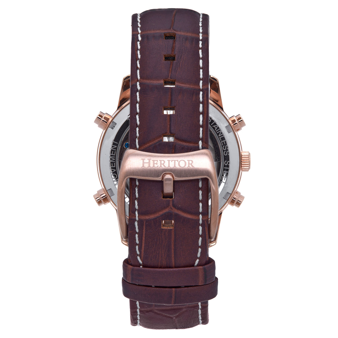 Wilhelm Brown/Rose Gold | Silver Dial