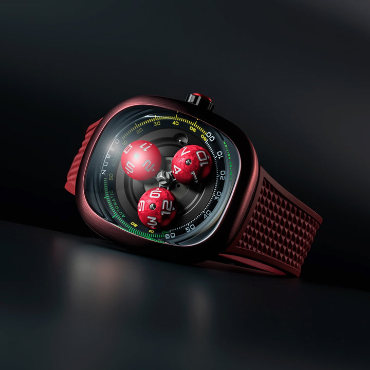Tri-star Orbit Automatic Limited Edition Black / Rubber Strap Black Dial