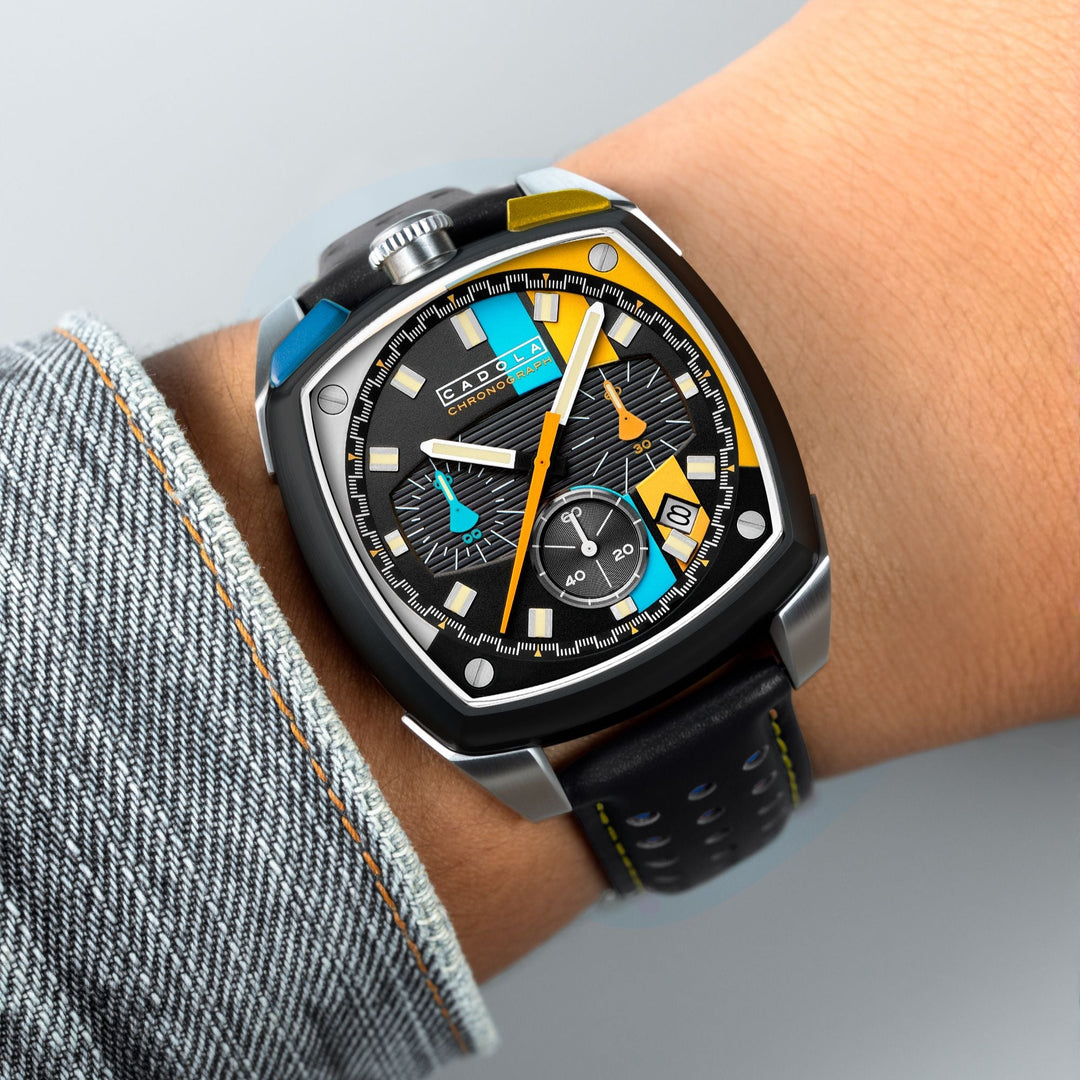 Taurus Chronograph Black / Genuine Leather | Black Dial