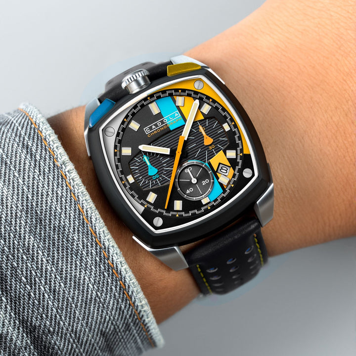 Taurus Chronograph Black / Genuine Leather | Black Dial