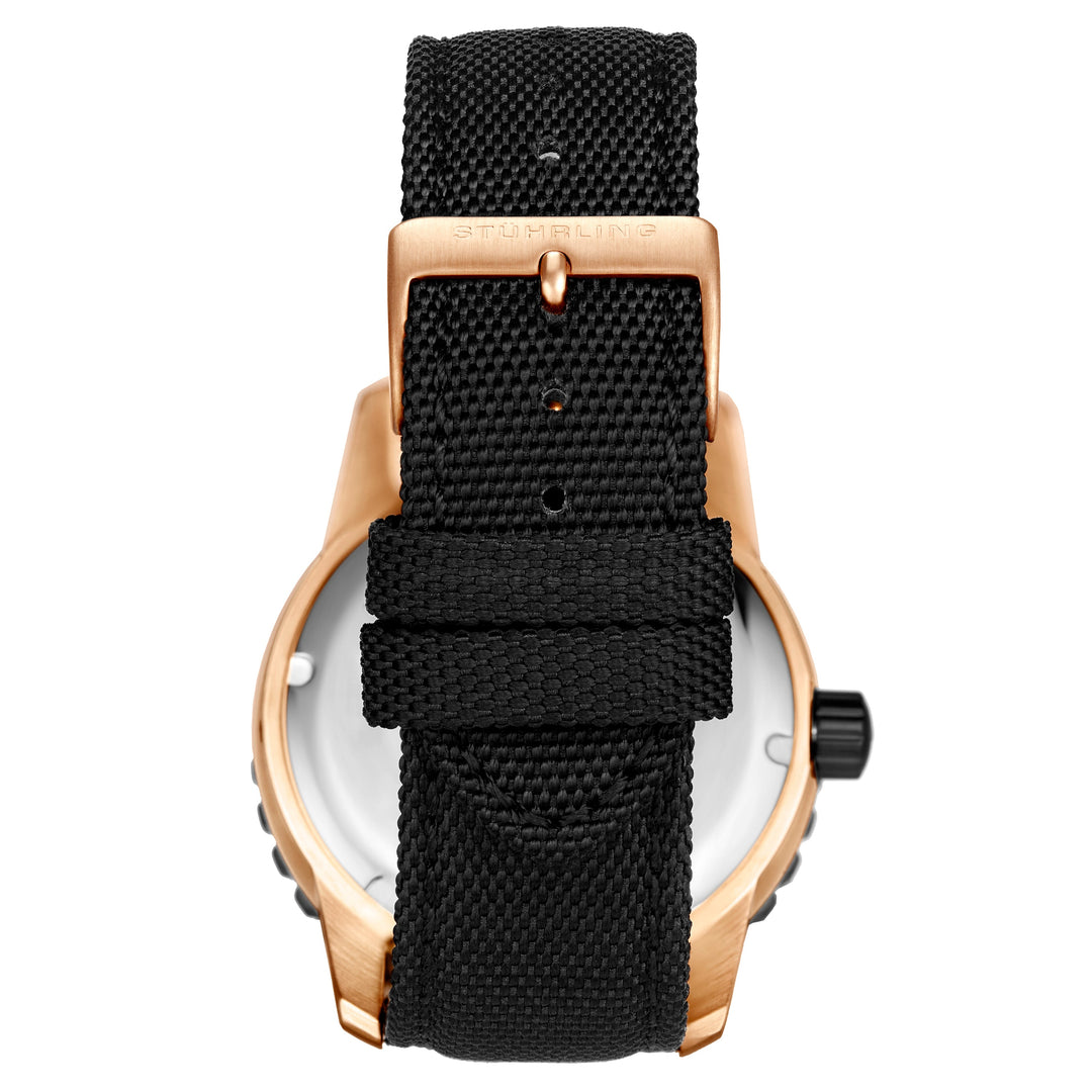 Aquadiver Black/Leather/Black Dial/Rose Case | Black Dial