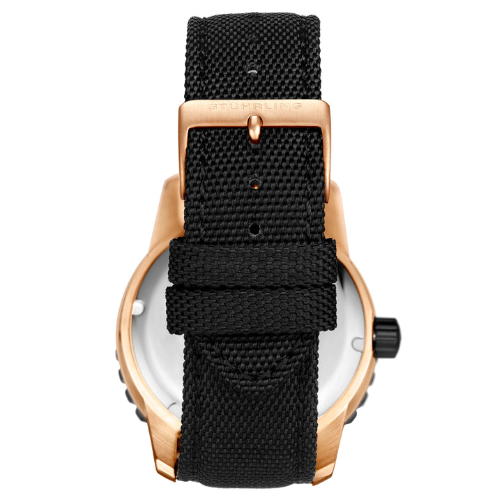 Aquadiver Black/Leather/Black Dial/Rose Case | Black Dial