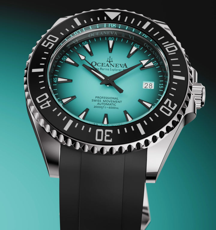 Oceaneva Deep Marine Explorer VI 6000M - Mint Titanium Automatic 6000m/MintBurst