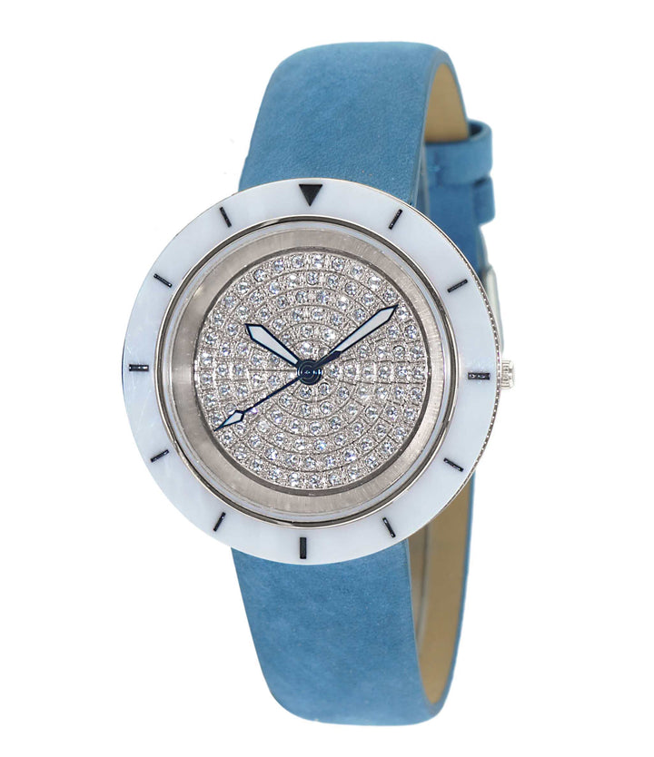TOULON WHITE-SILVER / BLUE | Silver tone Dial