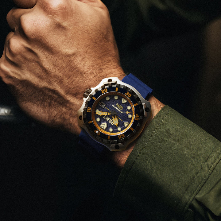 Minesweep Automatic Yellow  / Silicone | Yellow Dial