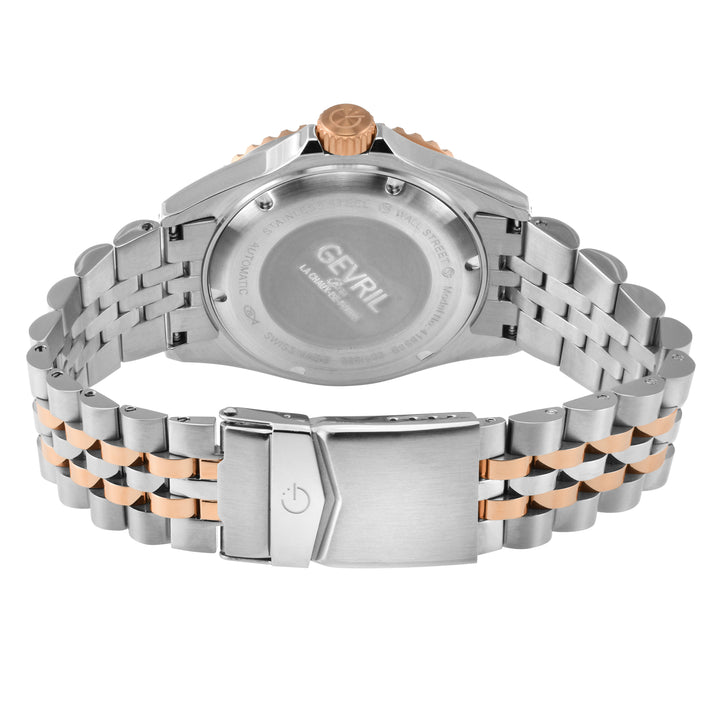 Wall Street Gevril Swiss Made SW200-1 Steel Rotating Brown Ceramic Bezel , 316L 