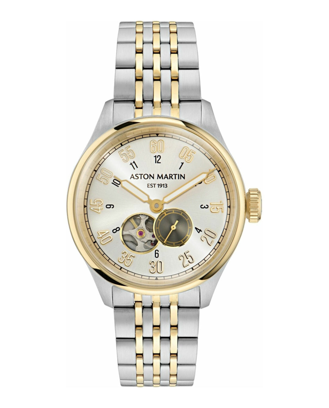 TS1 Automatic Two-Tone Partial Skeleton Automatic Bracelet Silver Dial