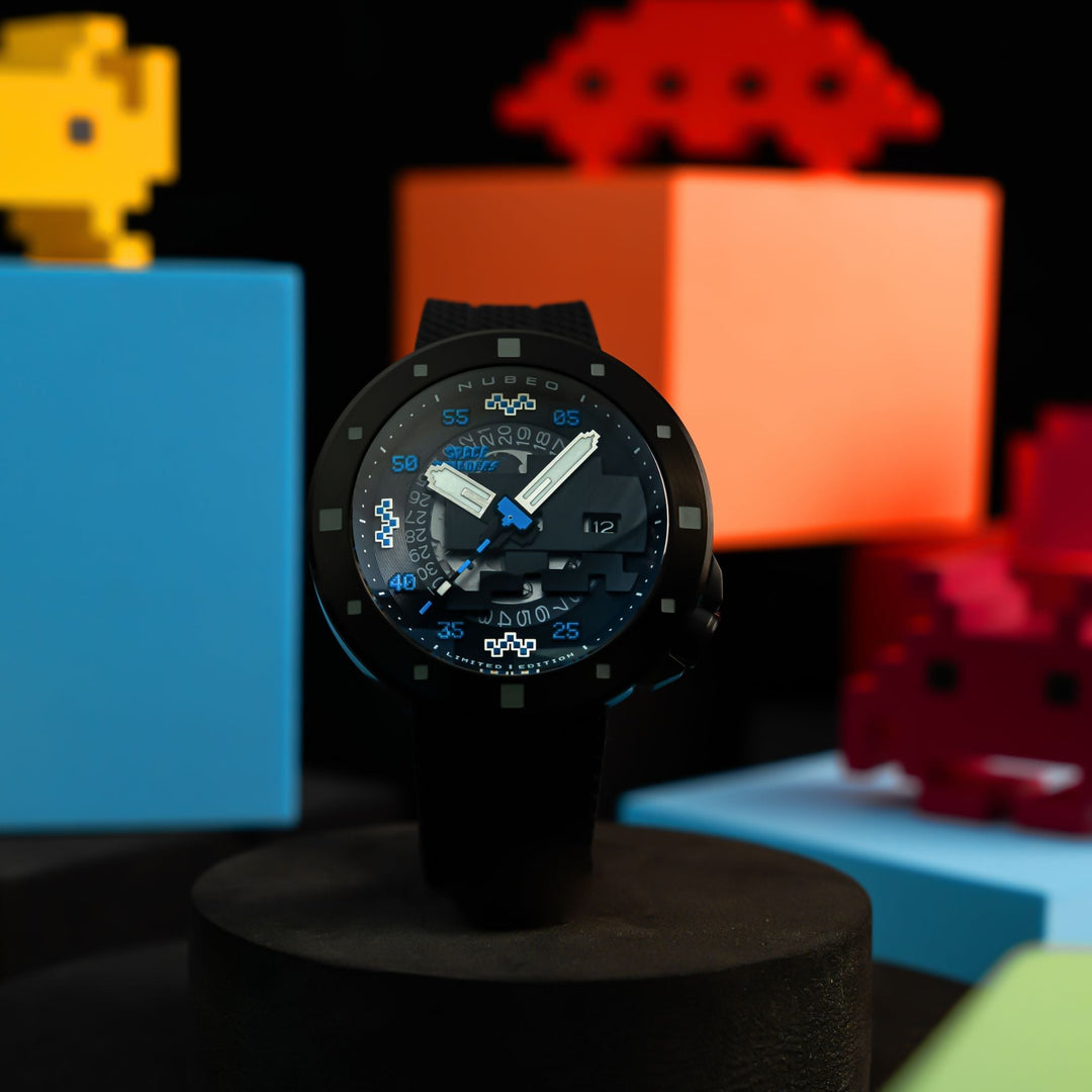 Cassini Automatic Space Invaders Limited Edition Black & Blue / Black | Black Di
