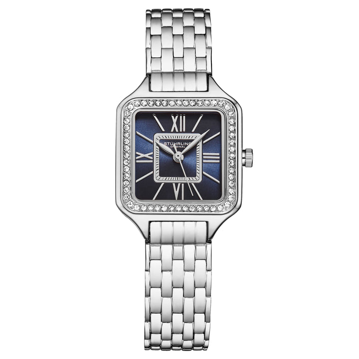 Confidant Square Crystal Classic Silver/Blue | Navy Dial