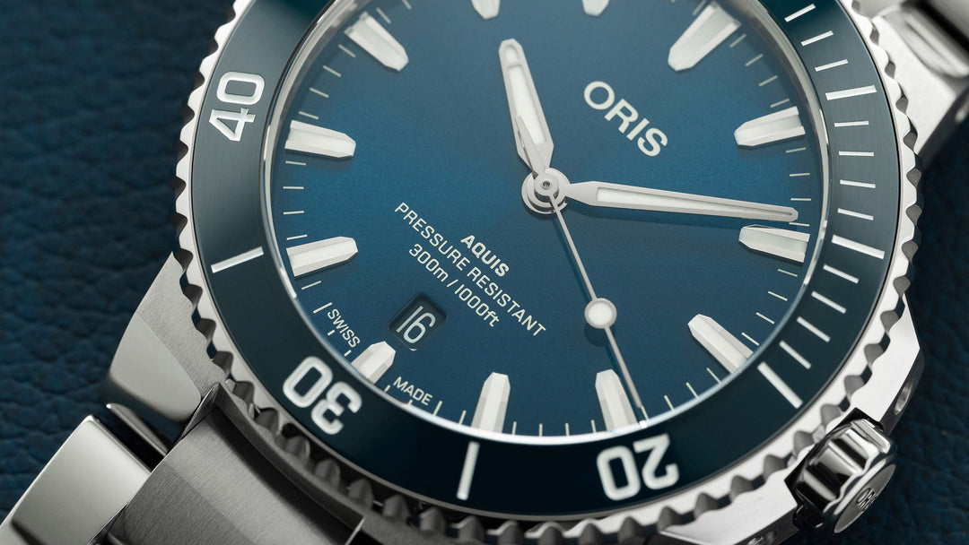 Aquis Date 41.5mm Blue Dial