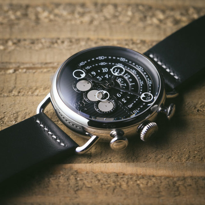 Halograph Chrono Sapphire Silver Black Black Dial