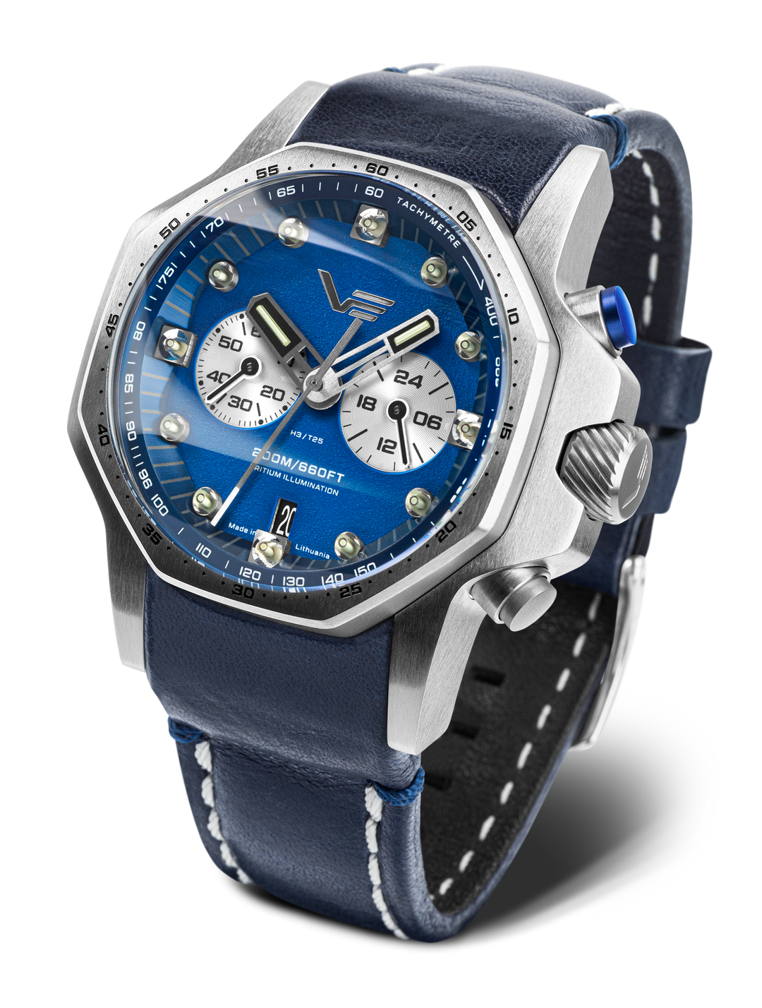 Atomic Age Sakharov Blue dial / Blue Leather Blue Dial