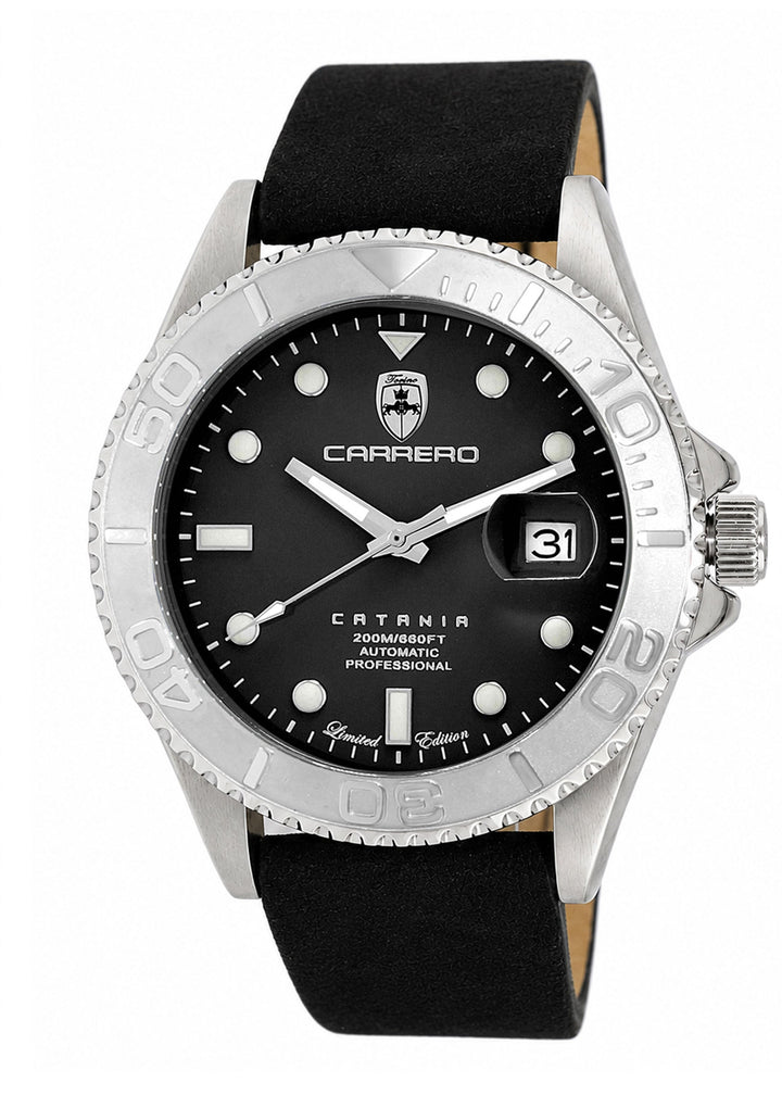 Catania MOP Silvertone-Black/ Black Black Dial