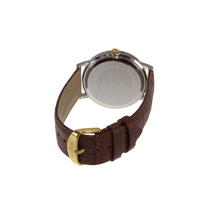Lexington Series brown band/gold white | White Dial