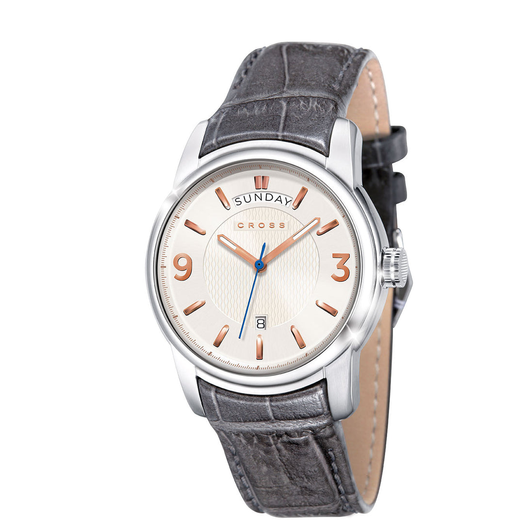 CR8007-06 Palatino Collection 3 Hand Movement White Dial with Rose Gold Accents 