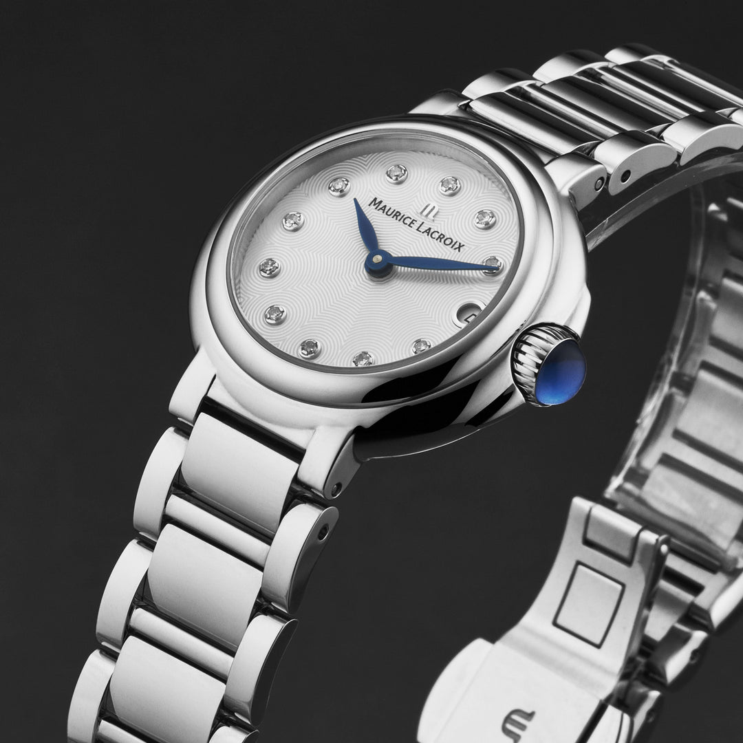 Fiaba FA1003SS0021701 / Mother-of-pearl with "water drop" guilloch pattern dial 
