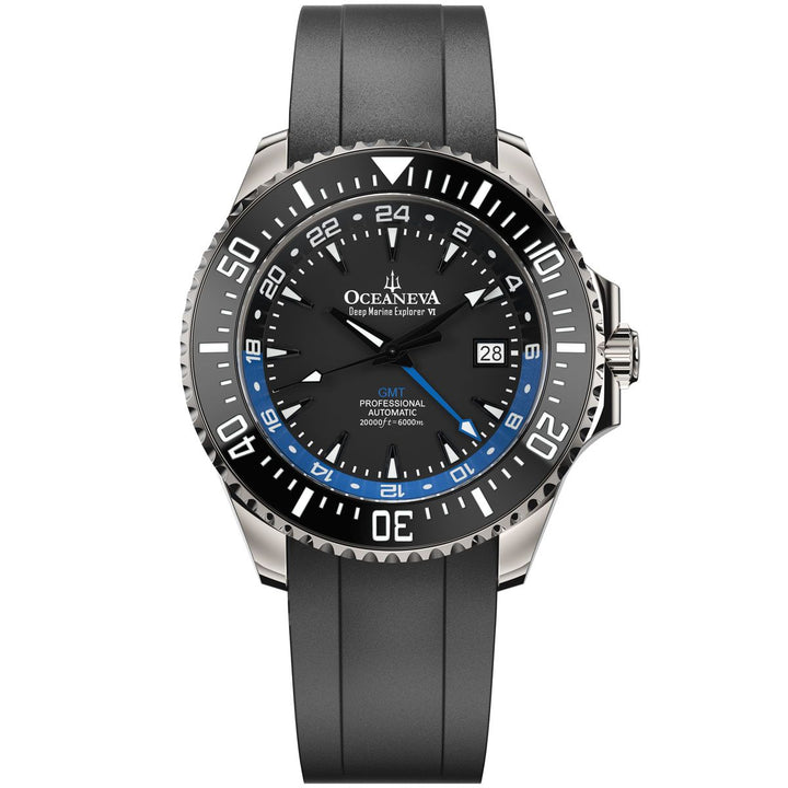 Deep Marine Explorer VI 6000M - GMT True Dive Black/BlueGMT Black Dial