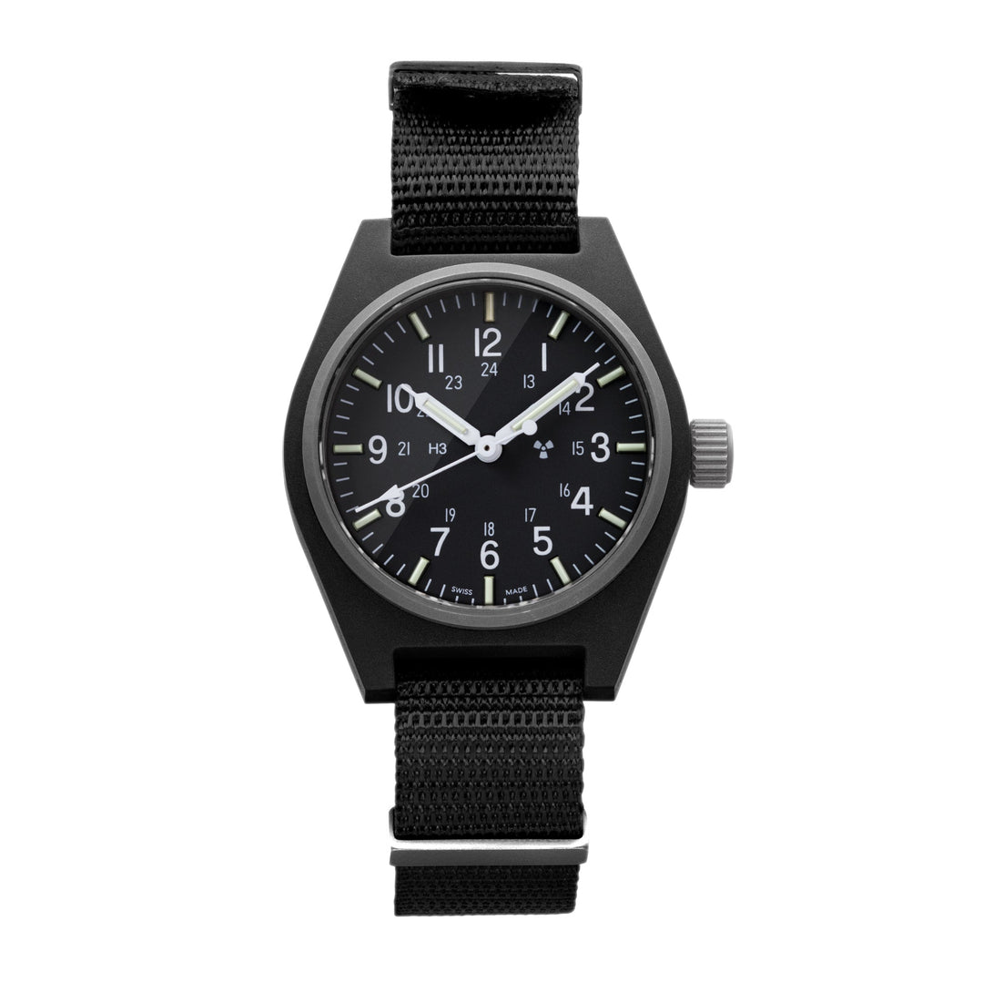 General Purpose Quartz Black Sterile/Nylon Matte Black Dial