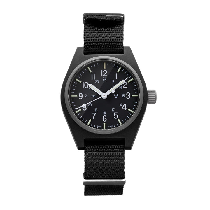General Purpose Quartz Black Sterile/Nylon Matte Black Dial