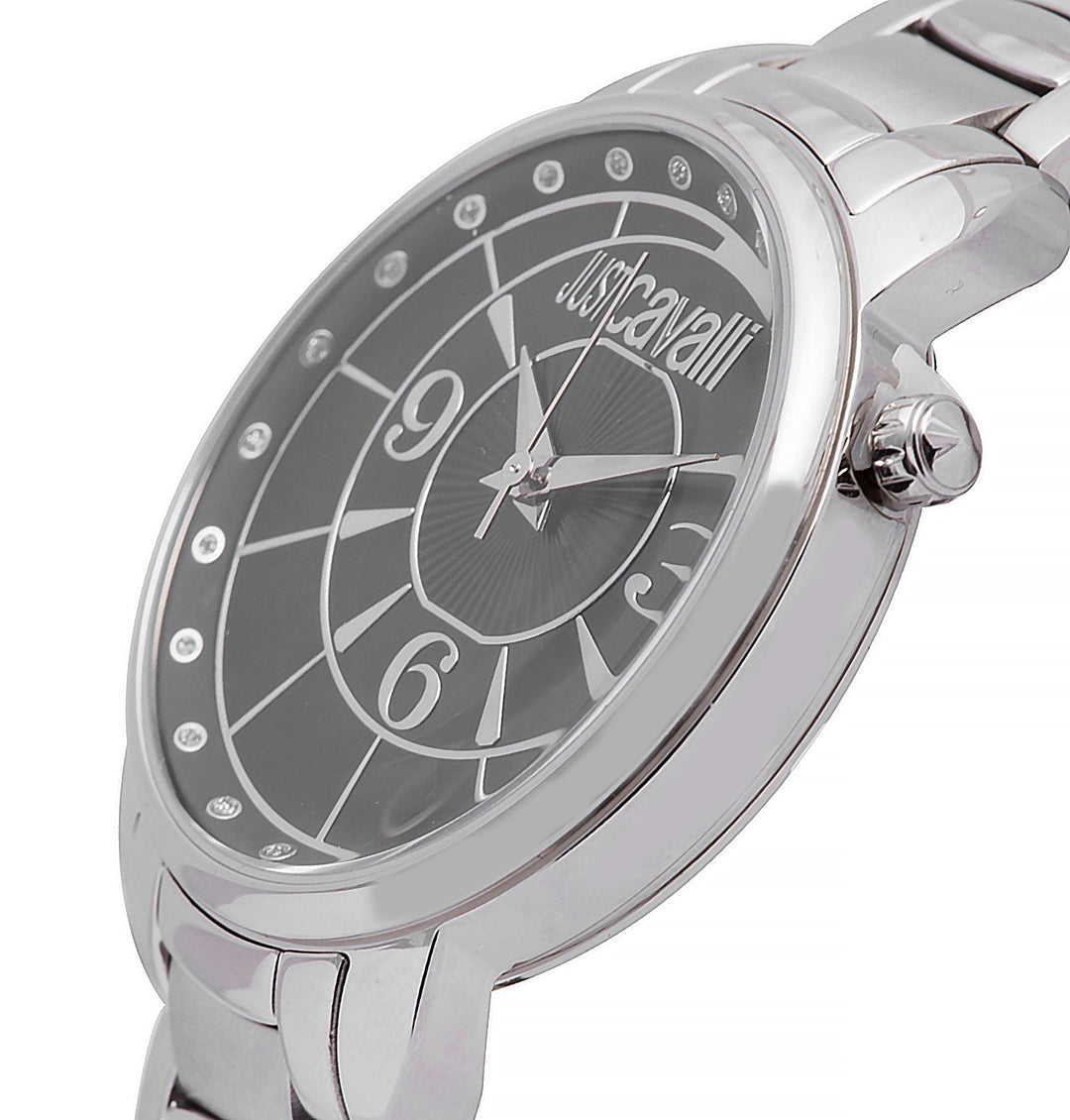 Just Cavalli 39mm / Silver / Black | Black Dial