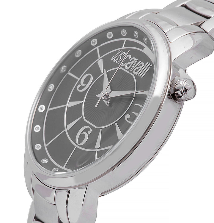 Just Cavalli 39mm / Silver / Black | Black Dial