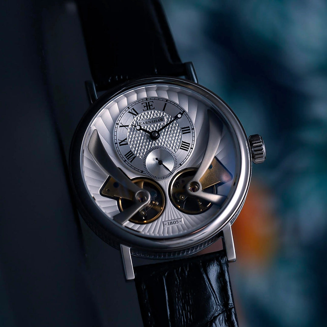 Thomas Earnshaw Beaufort Anatolia Automatic Silver / Leather | Silver Dial
